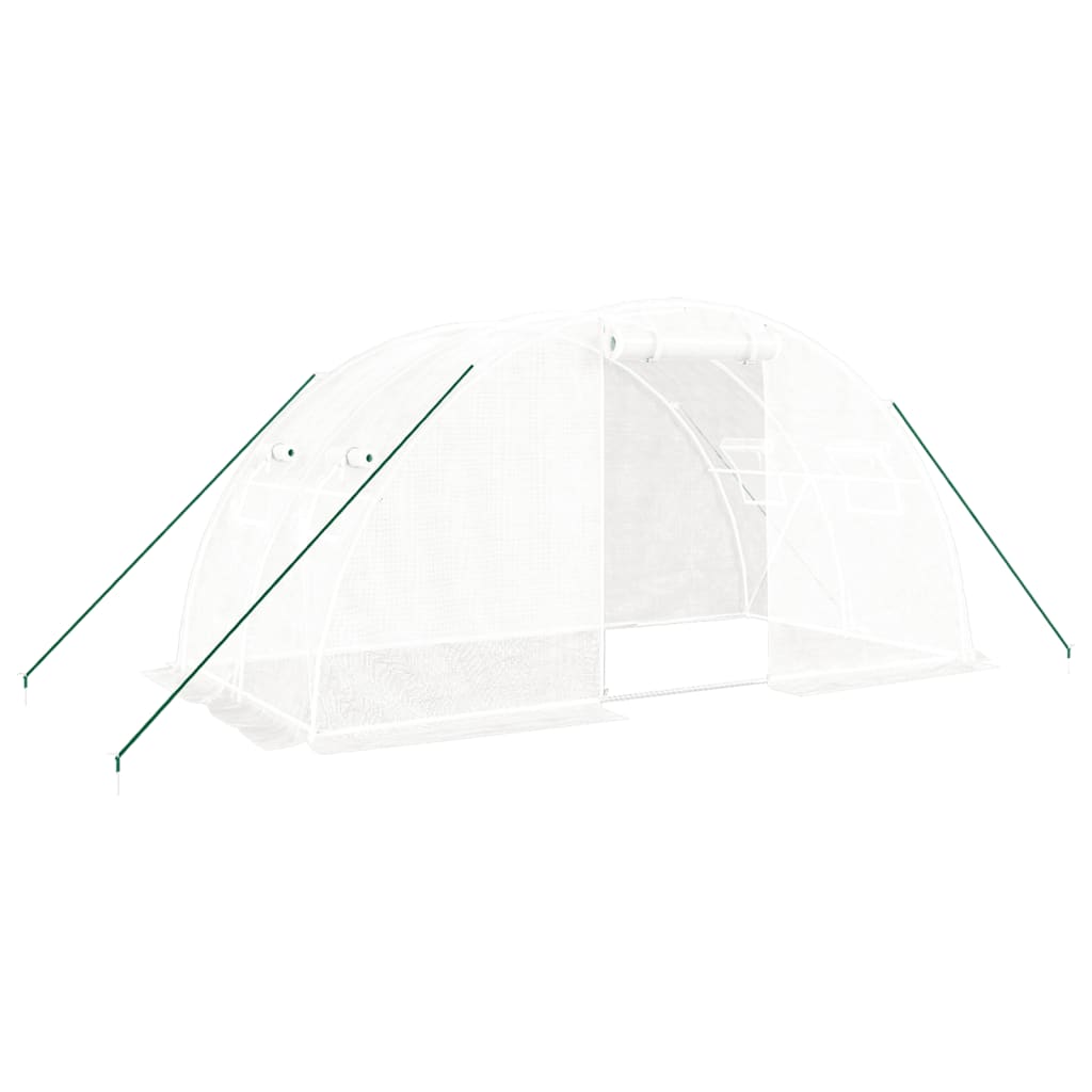 Gewächshaus mit Stahlrahmen Grün 8 m² 4x2x2 m
