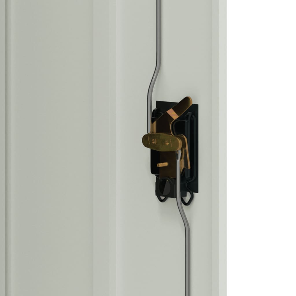 Aktenschrank mit 2 Türen Grau 90 cm Stahl
