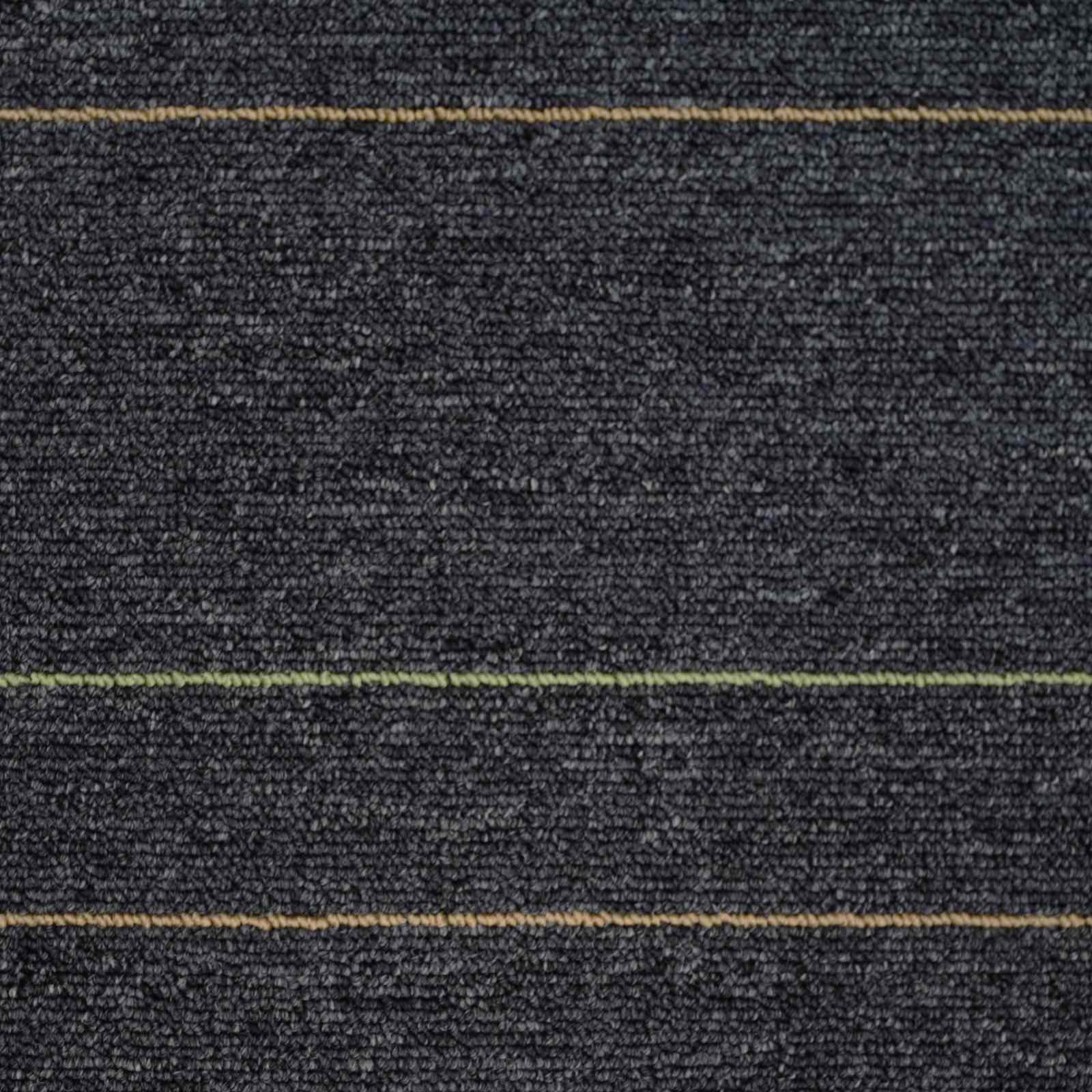 Teppichfliese Hellgrau mit Streifen 50 x 50 cm 4 pcs