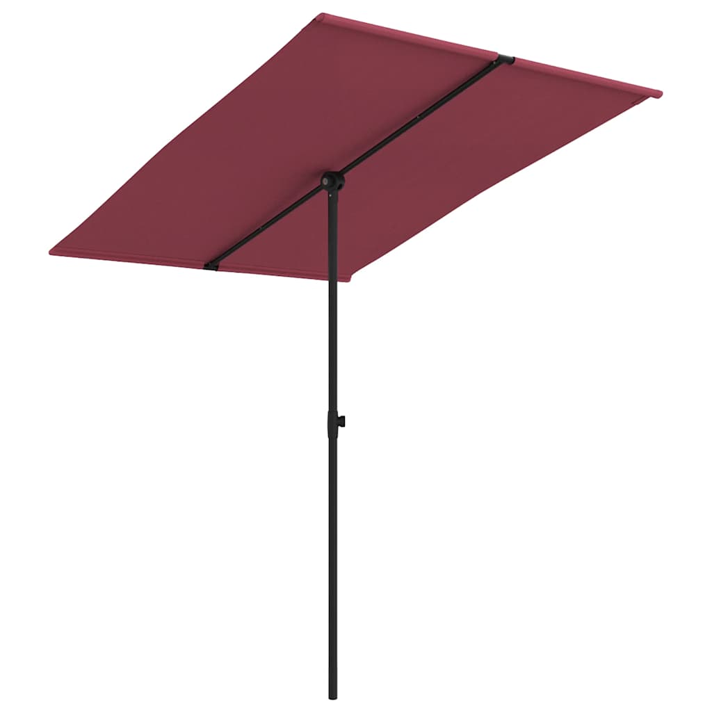 Sonnenschirm mit Aluminium-Mast 180x110 cm Bordeauxrot
