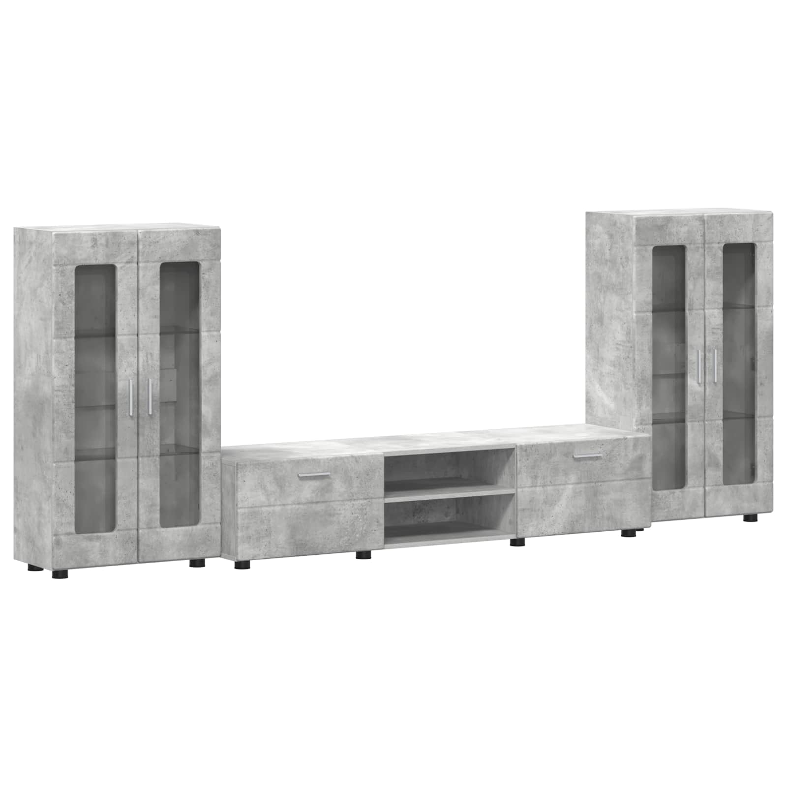 Highboard mit Regal FLORIN Weiß 60 x 35 x 182 cm Holzwerkstoff