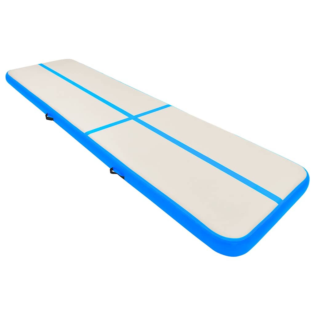 Aufblasbare Gymnastikmatte mit Pumpe 300×100×10 cm PVC Rosa