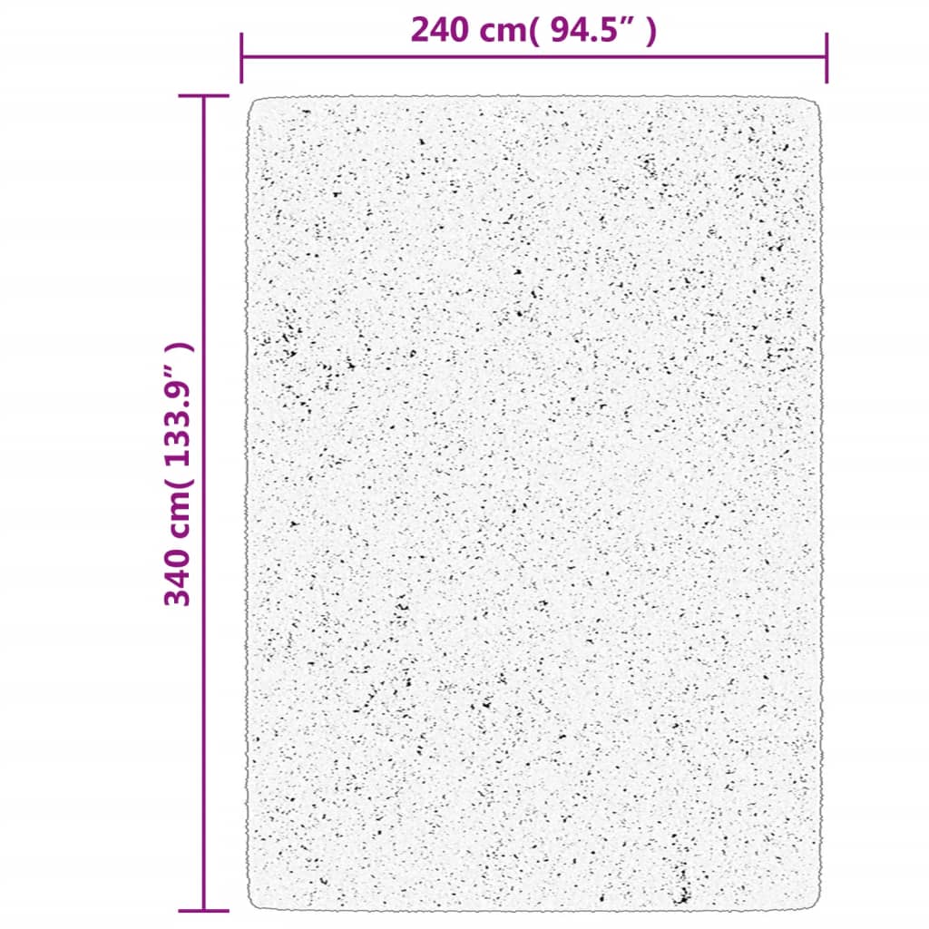 Teppich OVIEDO Kurzflor Anthrazit 120x120 cm