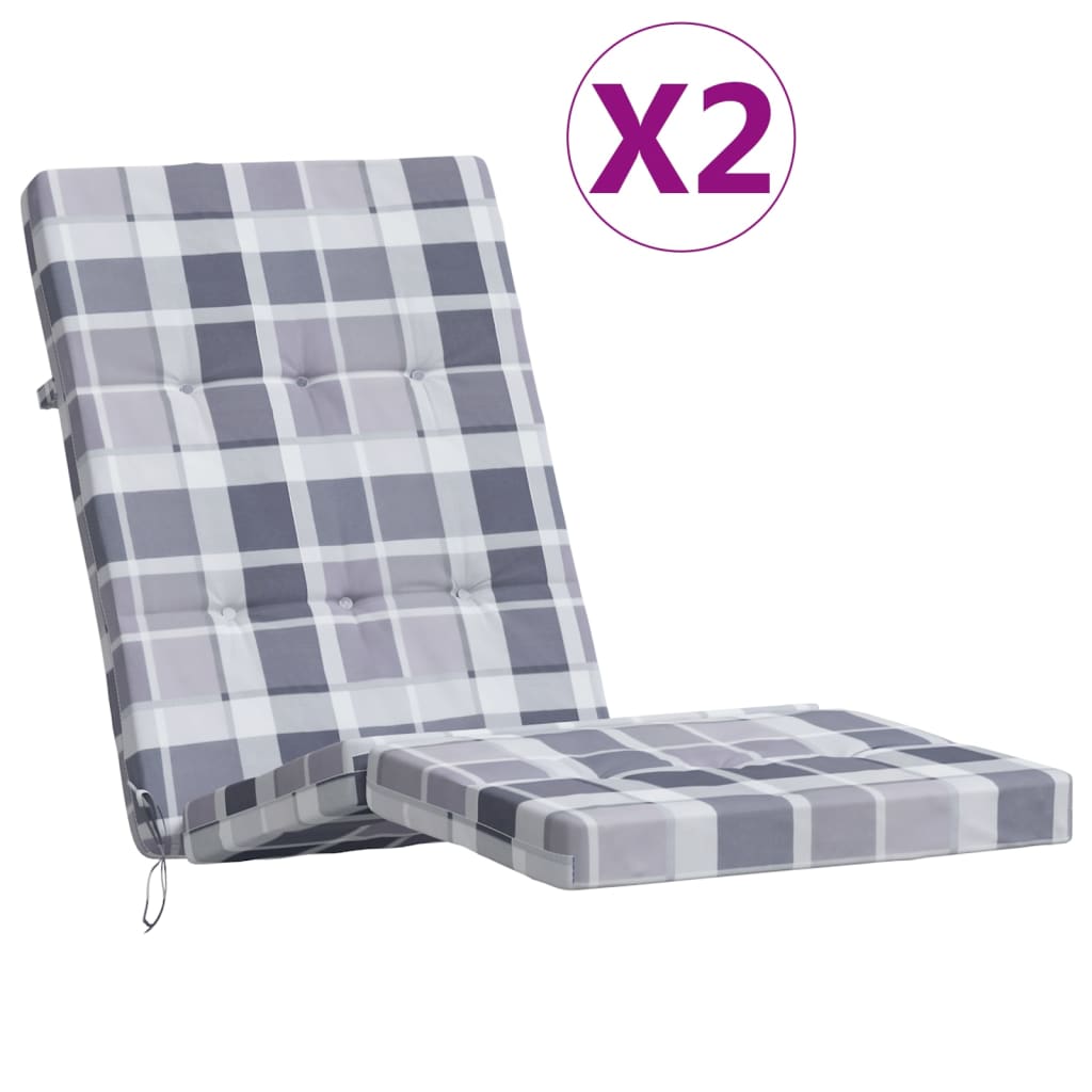 Liegestuhl-Auflagen 2 Stk. Creme Oxford-Gewebe