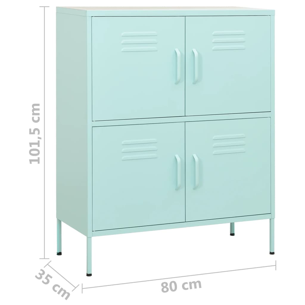 Lagerschrank Olivgrün 80x35x101,5 cm Stahl