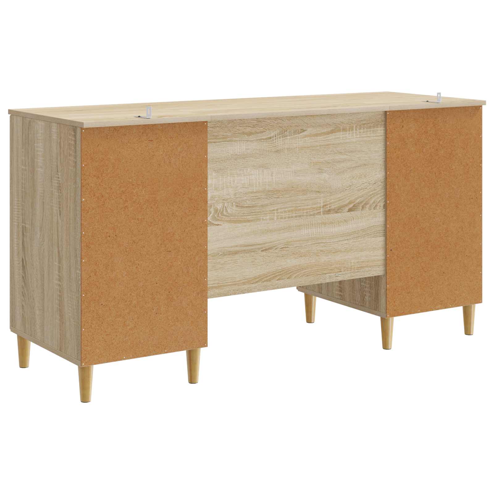 Schreibtisch mit Regal Schwarz 142,5 x 50 x 75 cm Holzwerkstoff