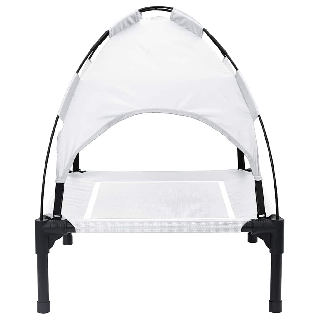 Hundeliege mit Dach Anthrazit Oxford-Gewebe und Stahl