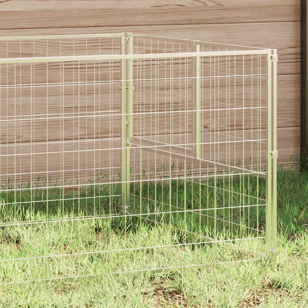 Hundezwinger Schwarz 100x100x70 cm Stahl