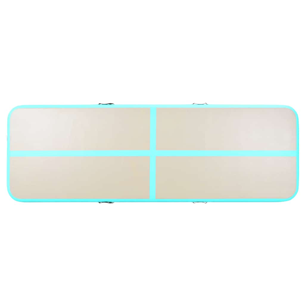 Aufblasbare Gymnastikmatte mit Pumpe 300×100×10 cm PVC Rosa