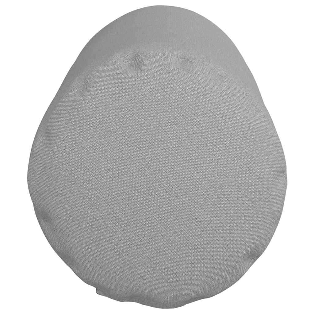 Bolsterkissen 2 Stück Hellgrau Ø 15 x 40 cm Stoff