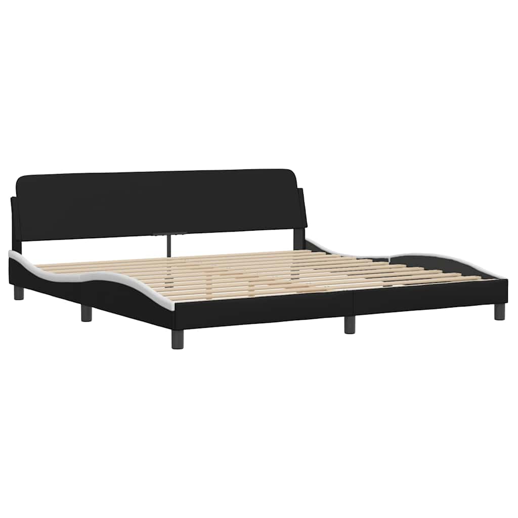 Bettgestell "Dover" Schwarz 80x200 cm Kunstleder