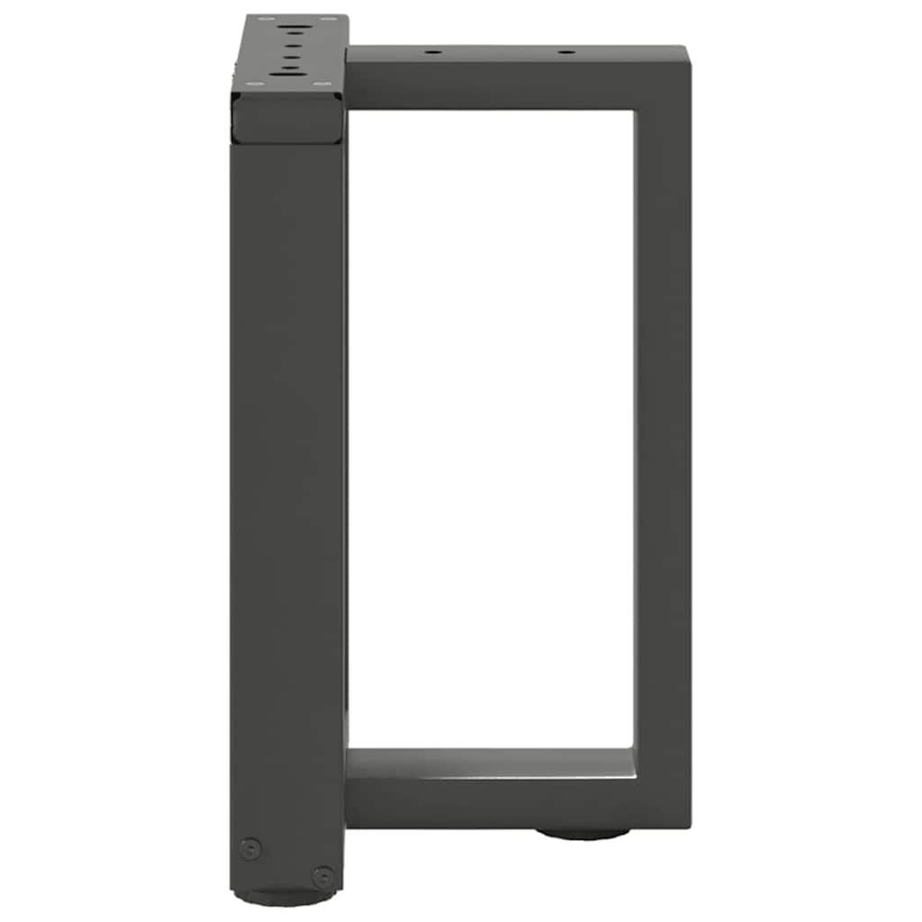 Couchtischbeine T-Form 2 Stk. Schwarz 30x25x(30-31) cm Stahl