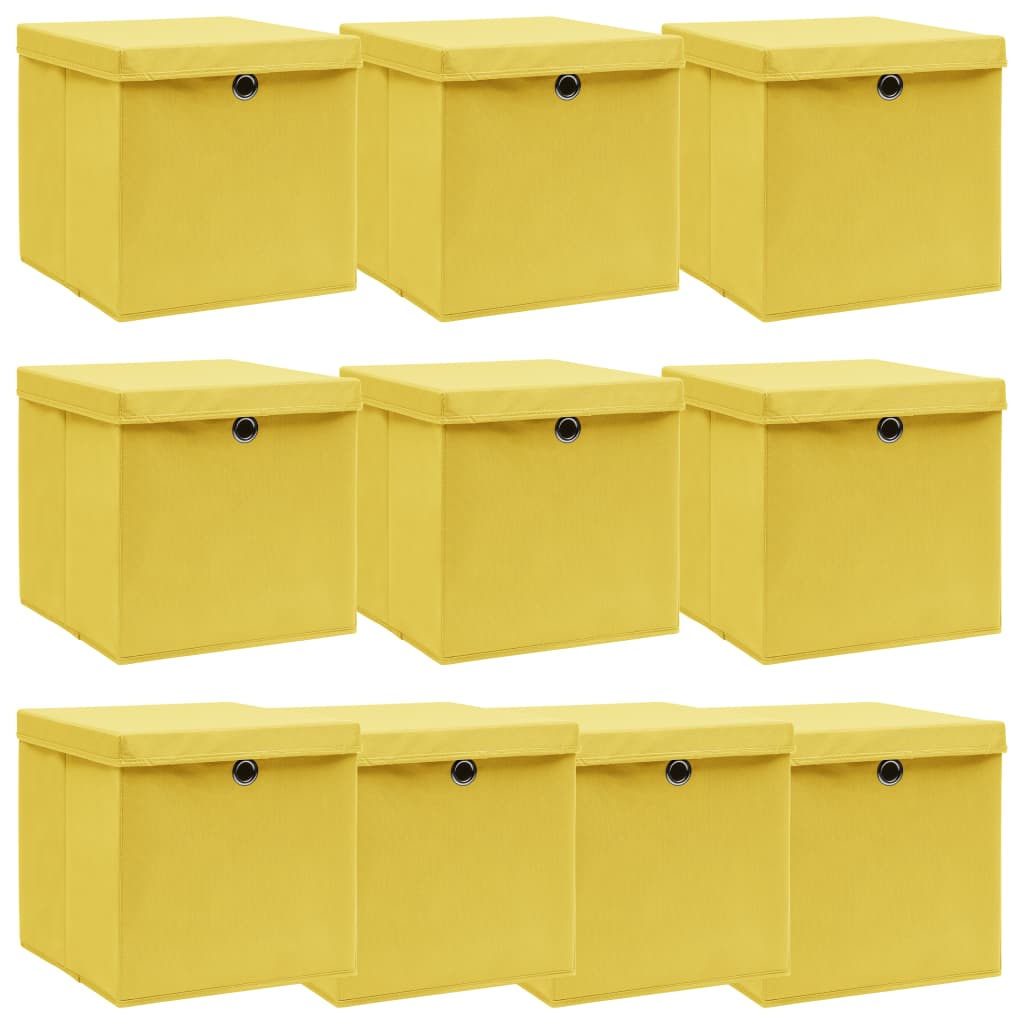 Aufbewahrungsboxen 4 Stk. Blau 32x32x32 cm Stoff