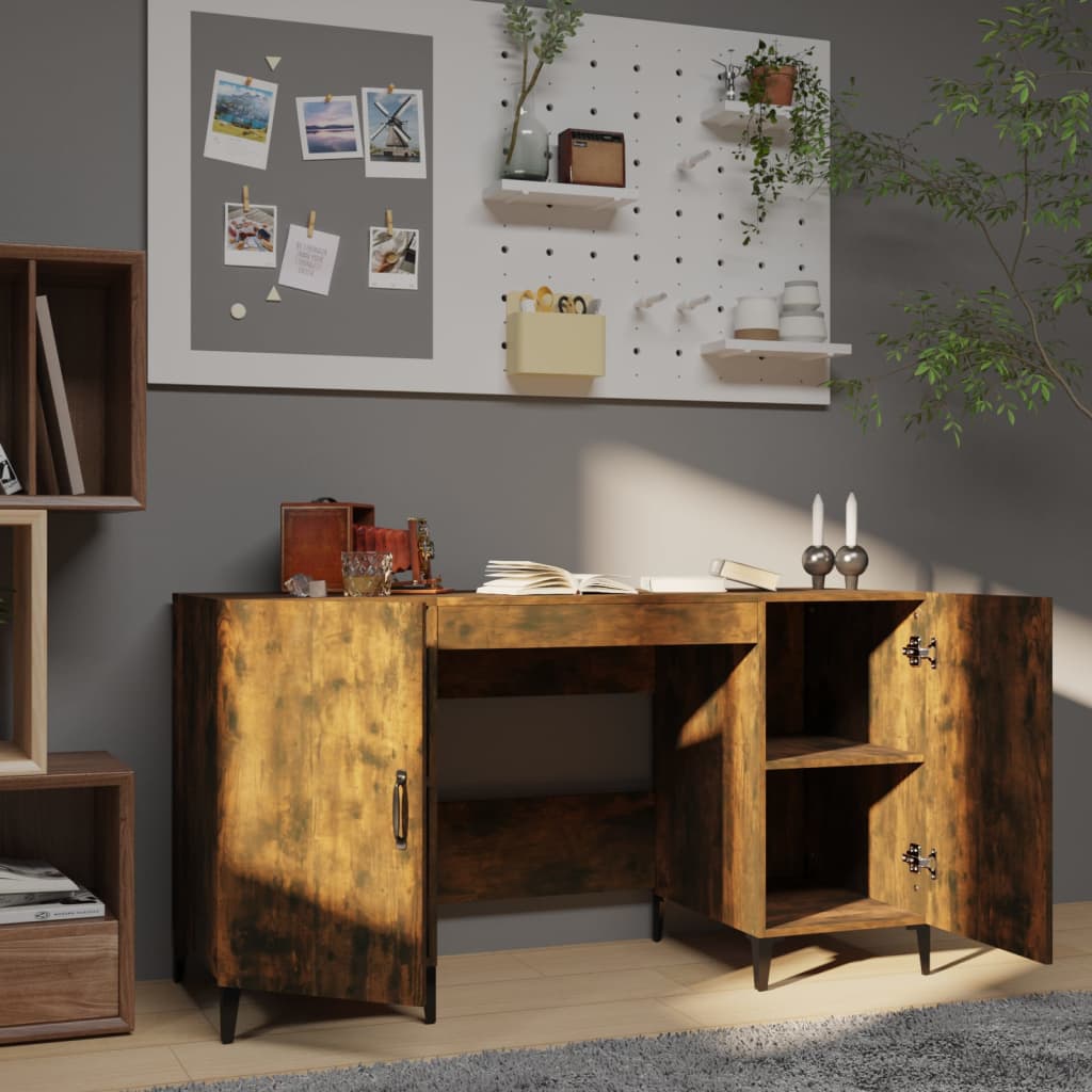Schreibtisch mit Tür Altholz 140 x 50 x 75 cm Holzwerkstoff