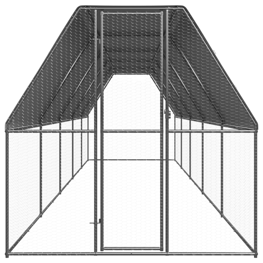 Outdoor-Hühnerkäfig 2x4x2 m Verzinkter Stahl