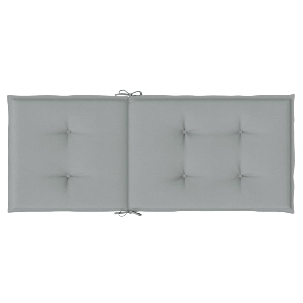 Hochlehner-Auflagen 2 Stk. Melange Anthrazit 120x50x7cm Stoff