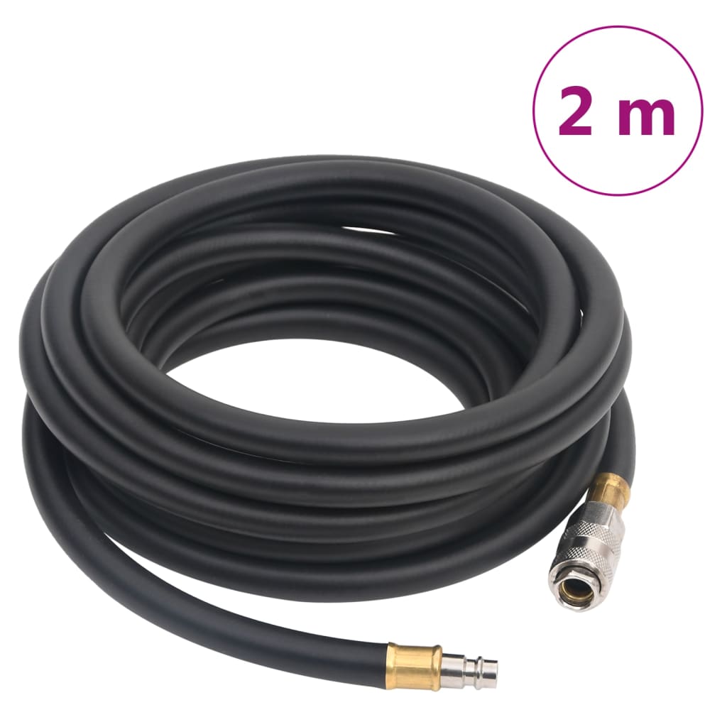 Hybrid-Luftschlauch Schwarz 0,6" 20 m Gummi und PVC