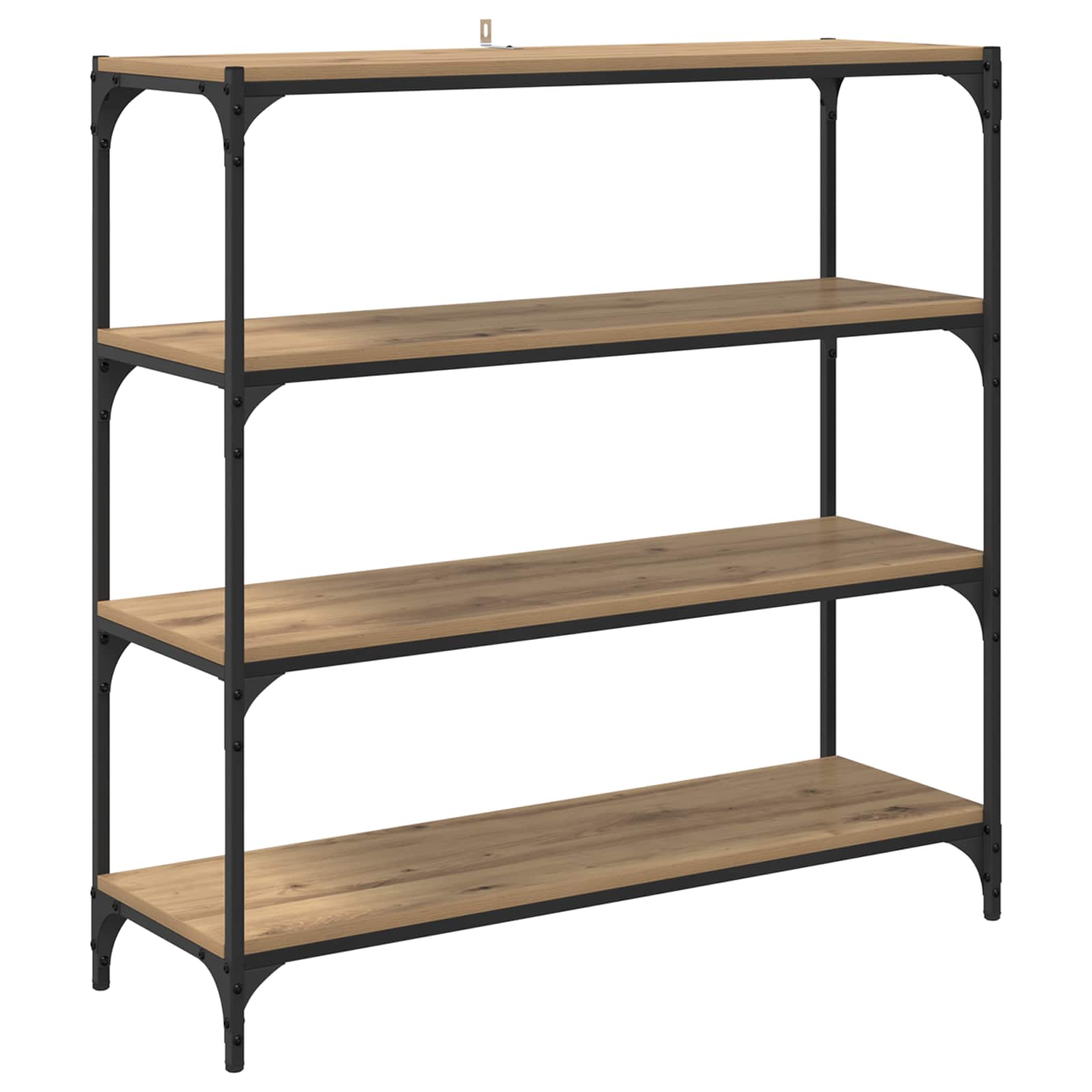 Bücherregal Schwarz 40x33x70,5 cm Holzwerkstoff und Stahl