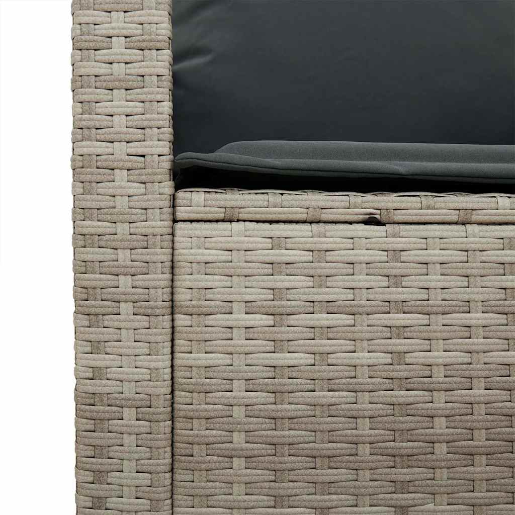 4-tlg. Garten-Sofagarnitur mit Kissen Schwarz Poly Rattan