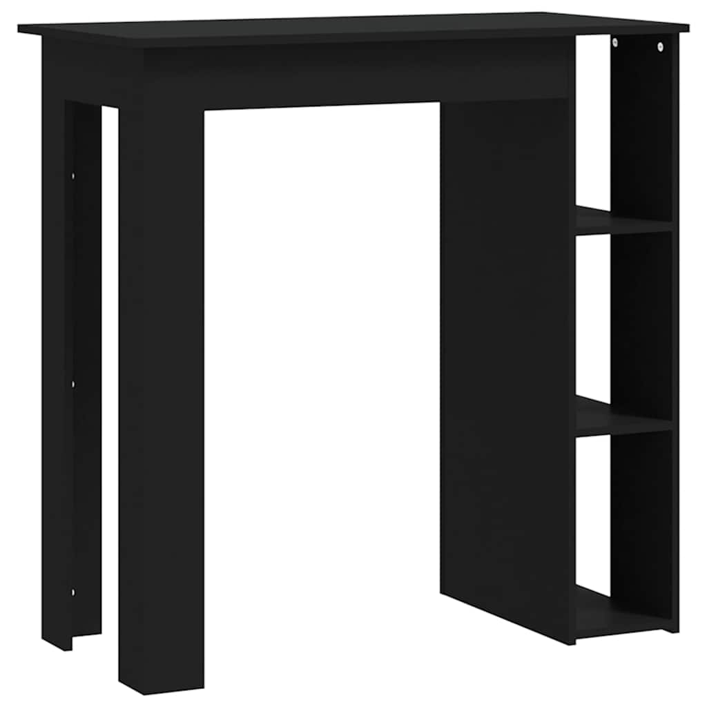 Bartisch mit Regal Weiß 102x50x103,5 cm Holzwerkstoff