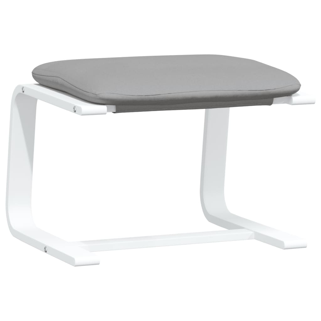 Fußhocker Creme 51x41x40 cm Stoff