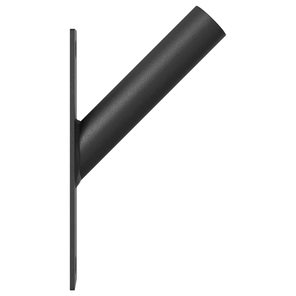 Fahnen Pole Holde Schwarz 10,5 x 7,5 x 0,25 cm Stahl