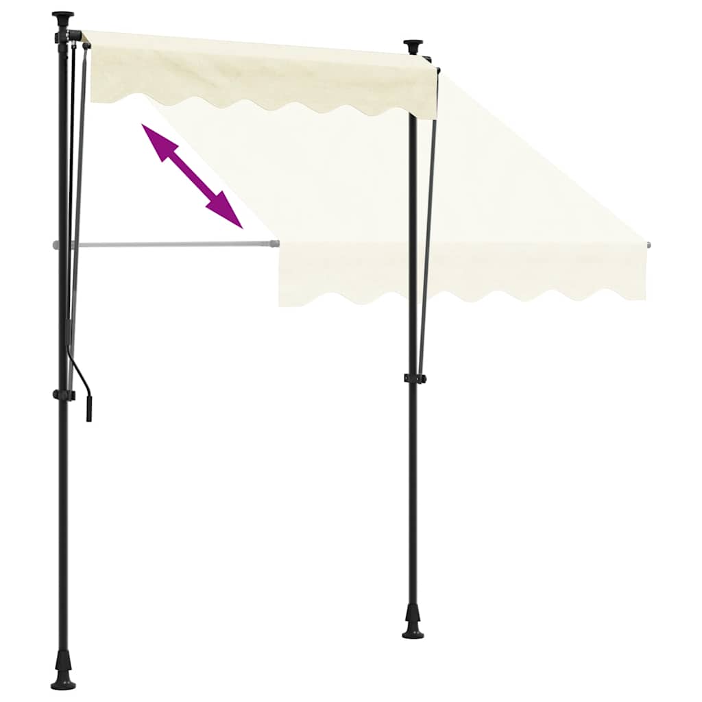 Einziehbare Markise Handbetrieben 150 cm Anthrazit