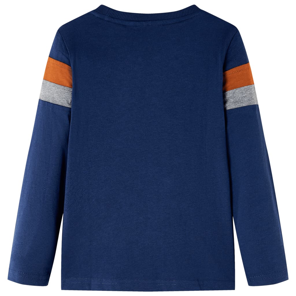 Kinder-Langarmshirt Marineblau 116