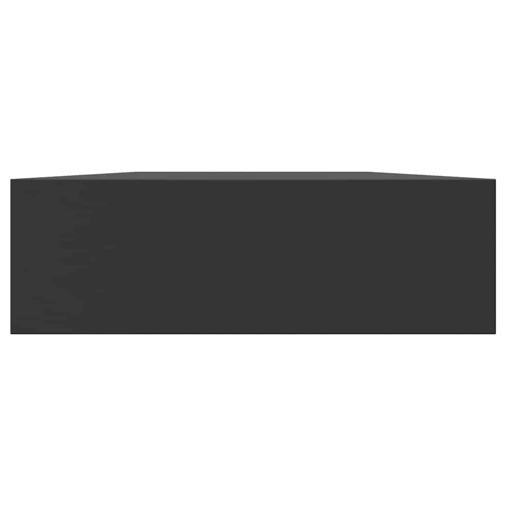 Schweberegal mit Schublade Schwarz 48x25x8 cm