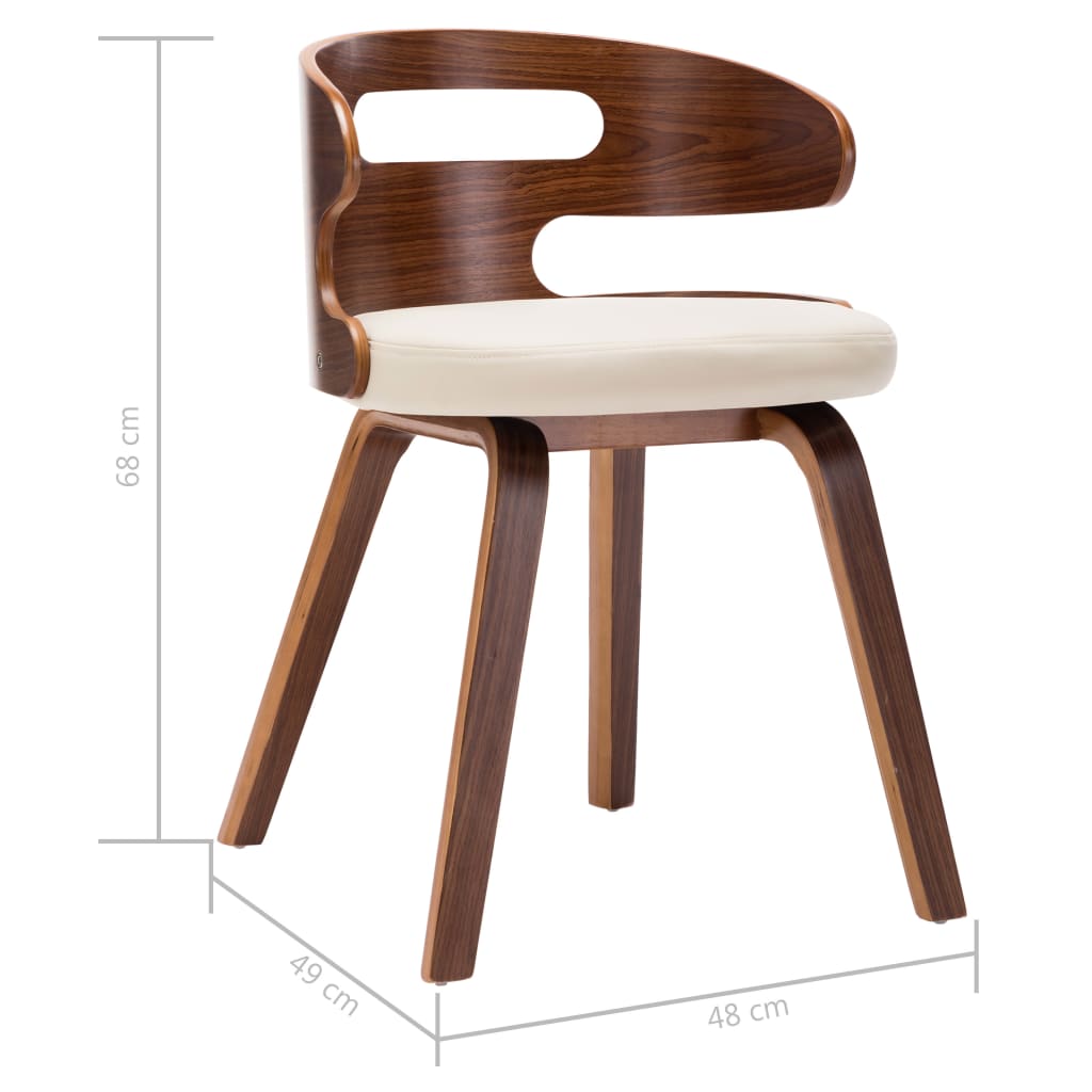 Esszimmerstühle 4 Stk. Braun Bugholz und Kunstleder