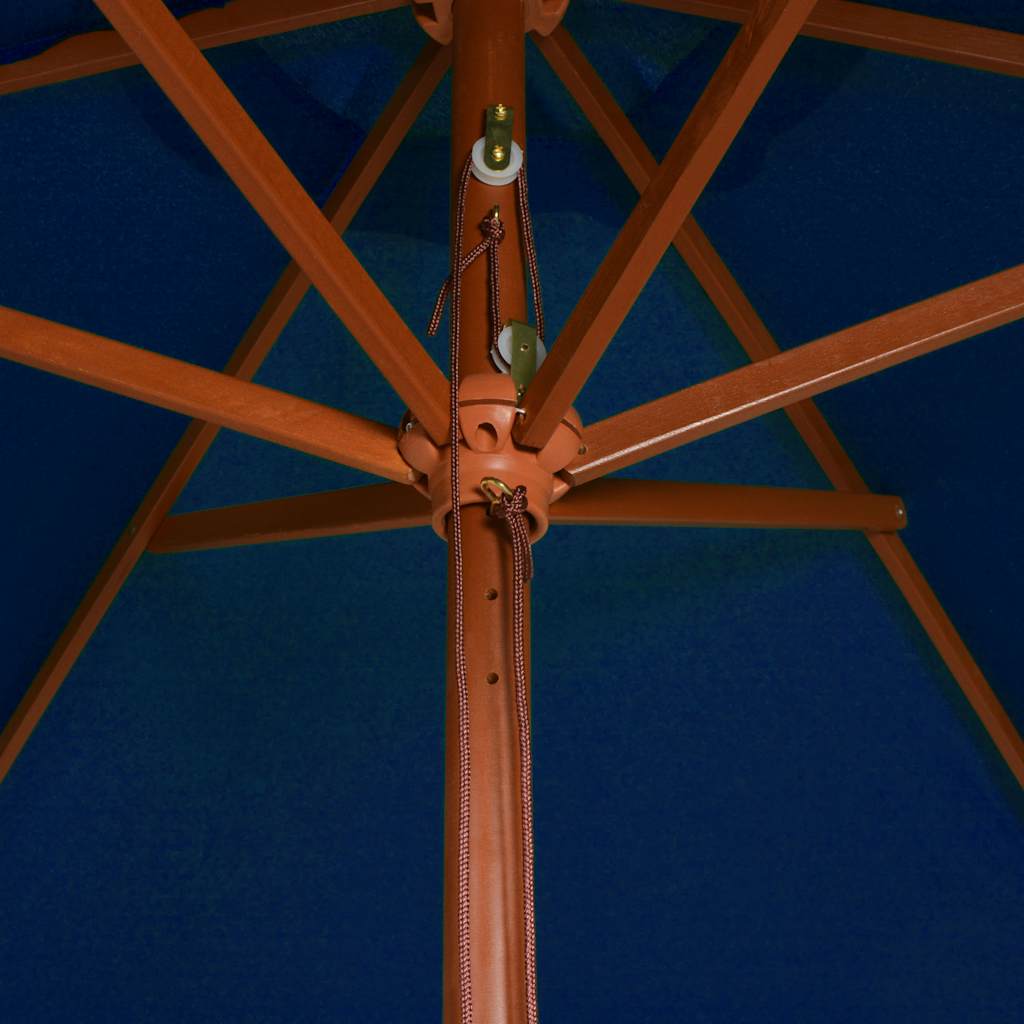 Sonnenschirm mit Holz-Mast 200x300 cm Schwarz