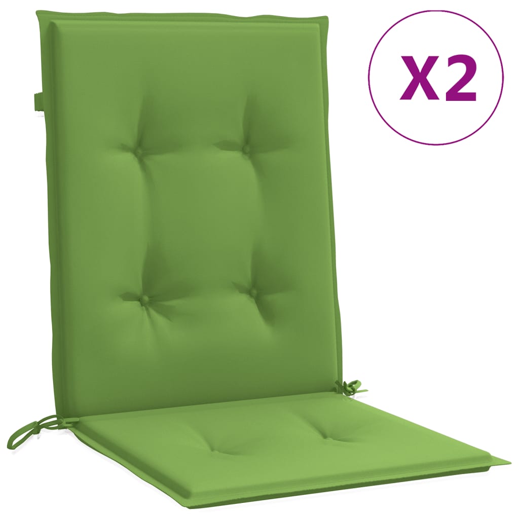 Niedriglehner-Auflagen 2 Stk Melange Anthrazit 100x50x7cm Stoff