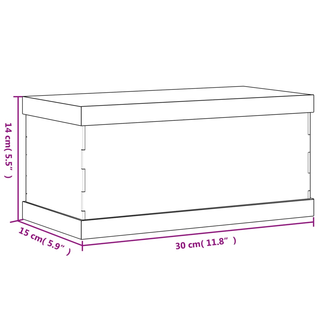 Vitrine Transparent 17x12x25 cm Acryl