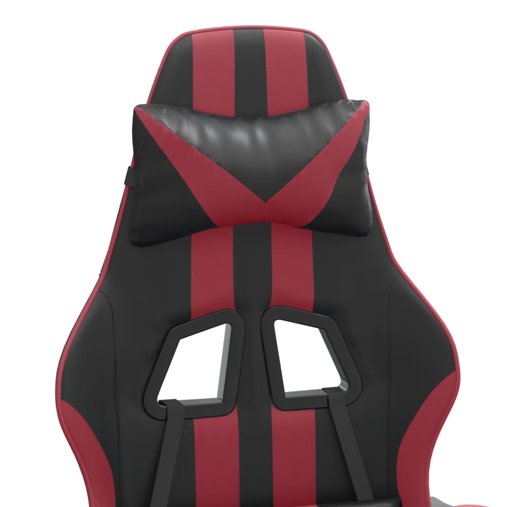 Gaming-Stuhl Drehbar Schwarz und Blau Kunstleder