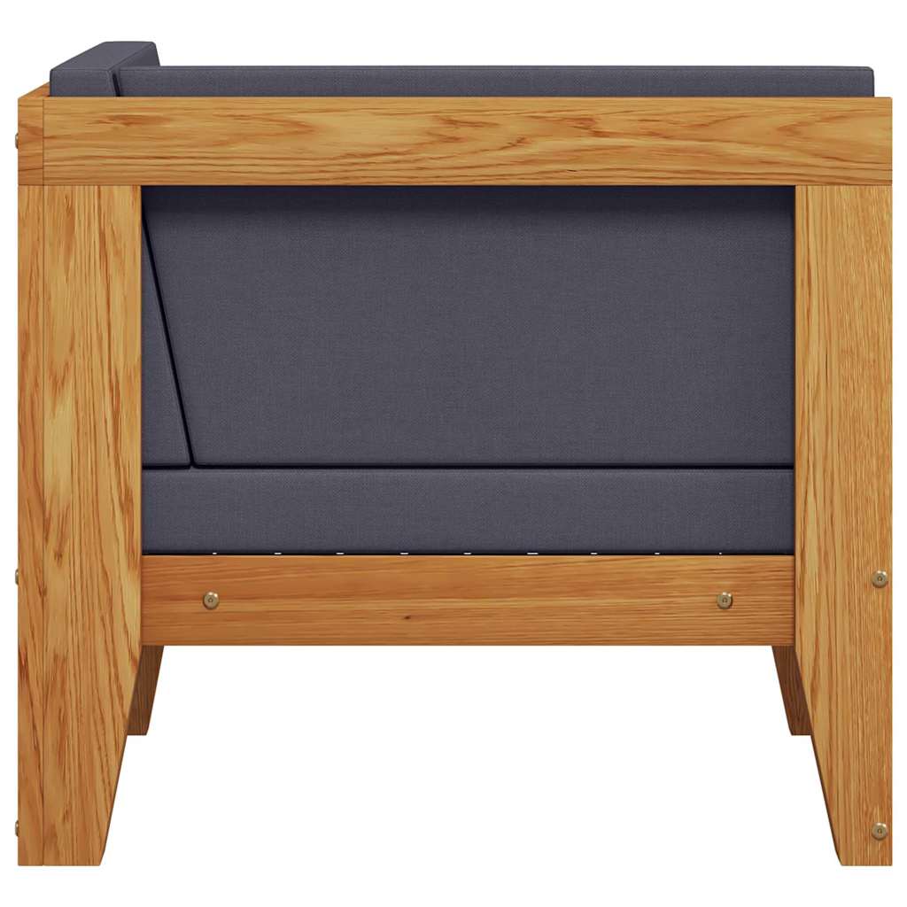2-tlg. Garten-Lounge-Set mit Auflagen Massivholz Akazie