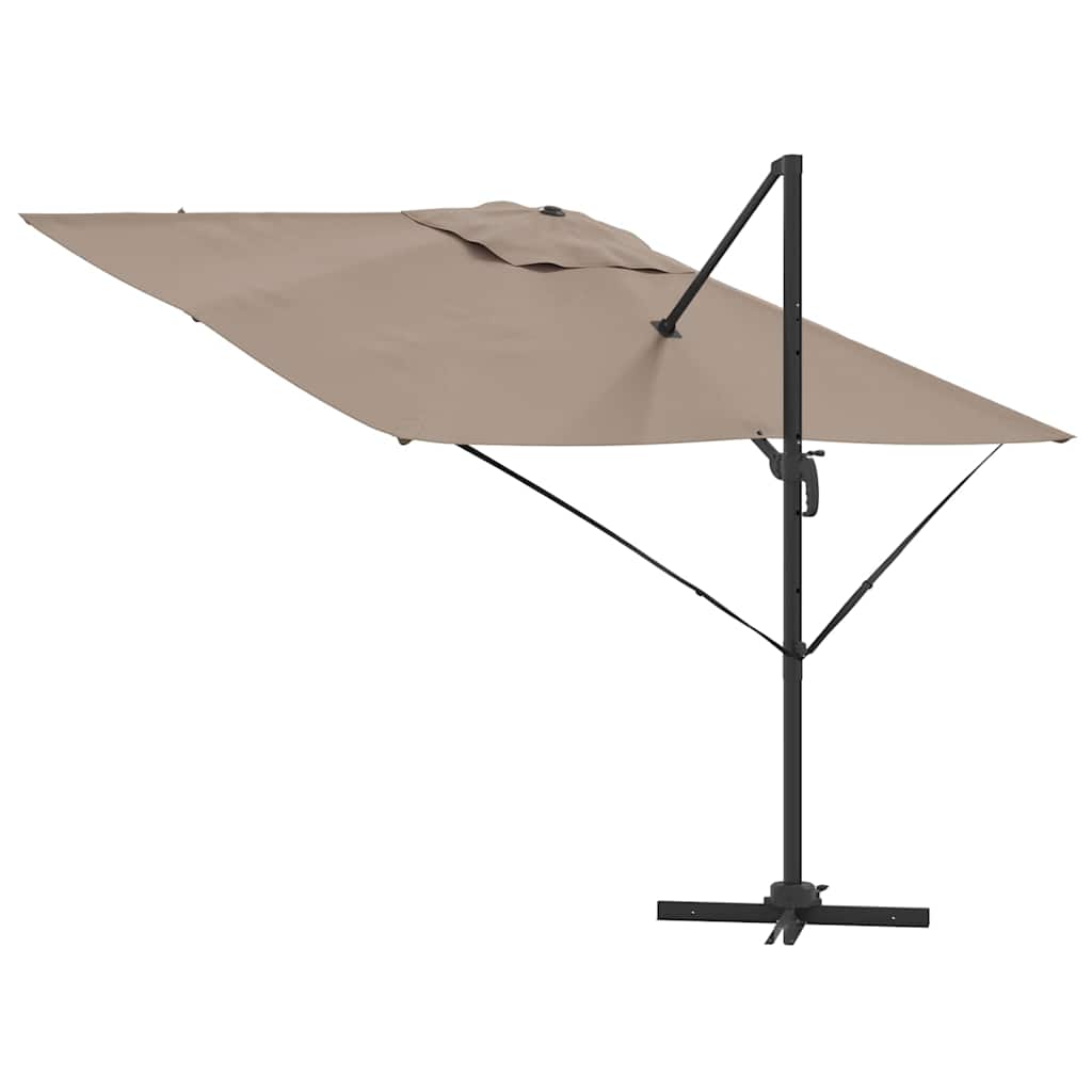 Roma Parasol Beige 286 x 284 x 265 cm Aluminium und Polyester