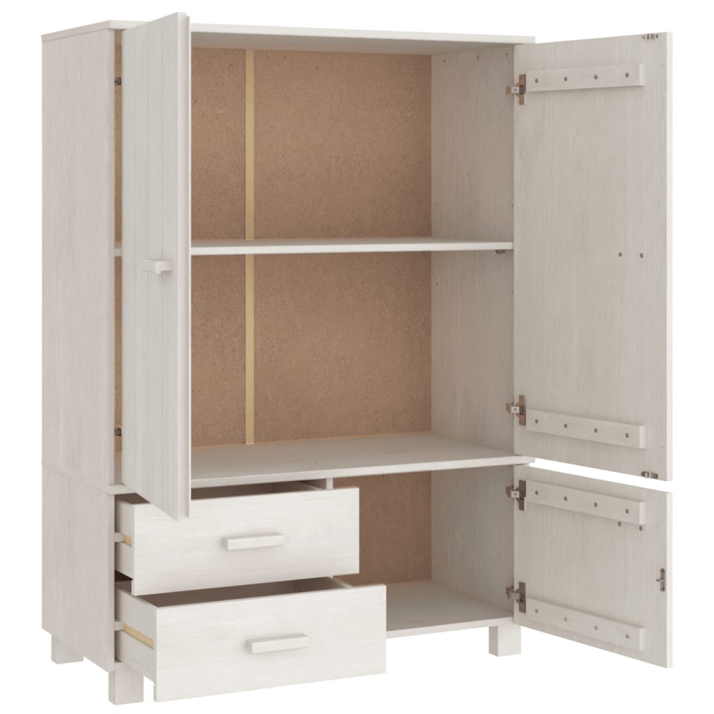 Kleiderschrank HAMAR Honigbraun 99x45x137 cm Massivholz Kiefer