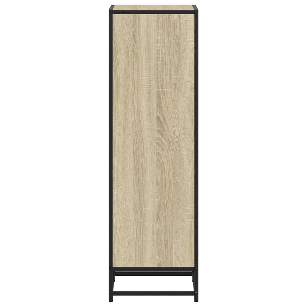 Bücherregal Schwarz 97,5x33x107,5 cm Holzwerkstoff und Metall