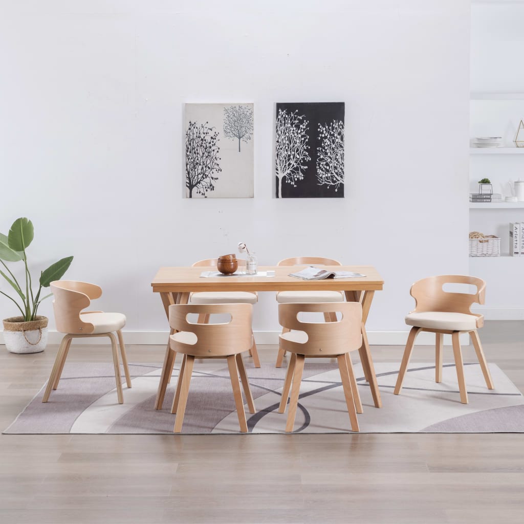 Esszimmerstühle 4 Stk. Braun Bugholz und Kunstleder
