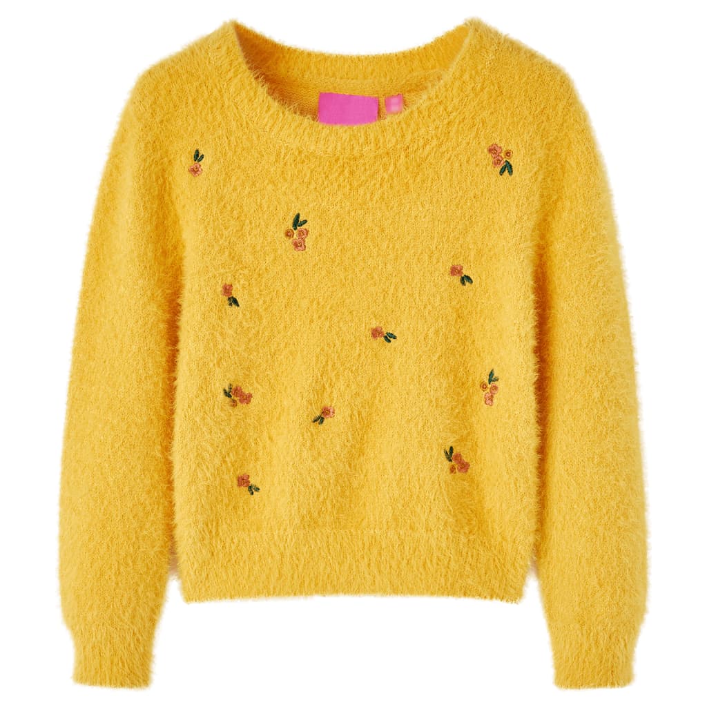 Kinderpullover Gestrickt Dunkelorange 92