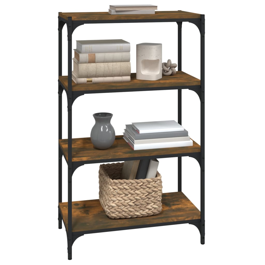 Bücherregal Schwarz 40x33x70,5 cm Holzwerkstoff und Stahl