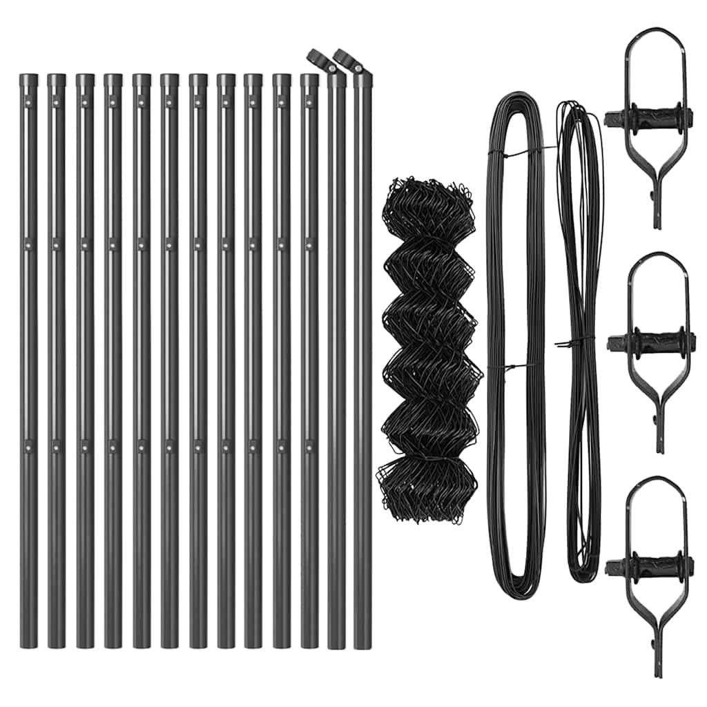 Outdoor Kettenglied-Zaun Erdfixierung 10 x 0,4 m Grün Netz