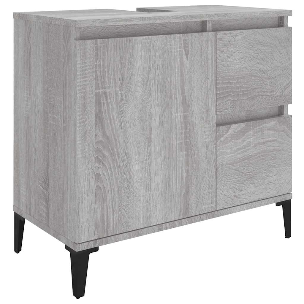 Badschrank Weiß 65x33x60 cm Holzwerkstoff