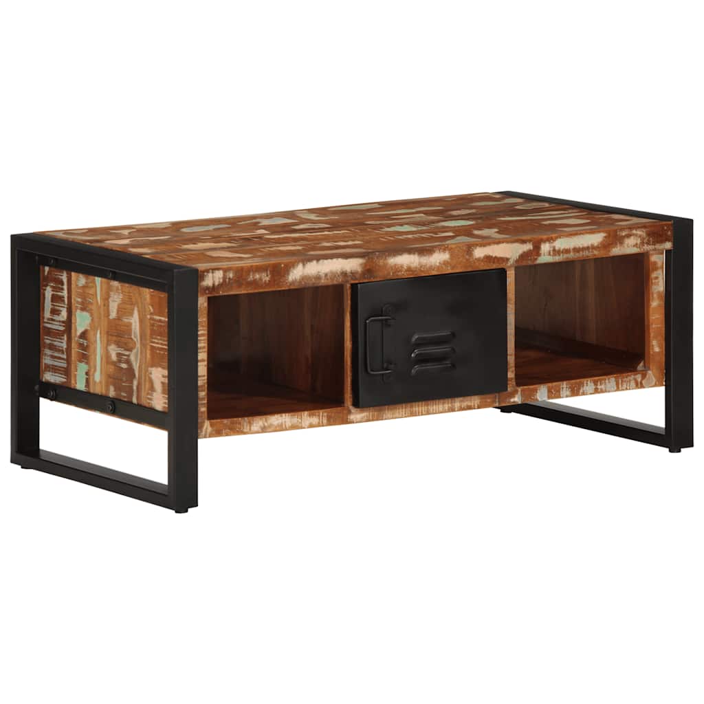 Couchtisch 90x50x36 cm Raues Massivholz Mango