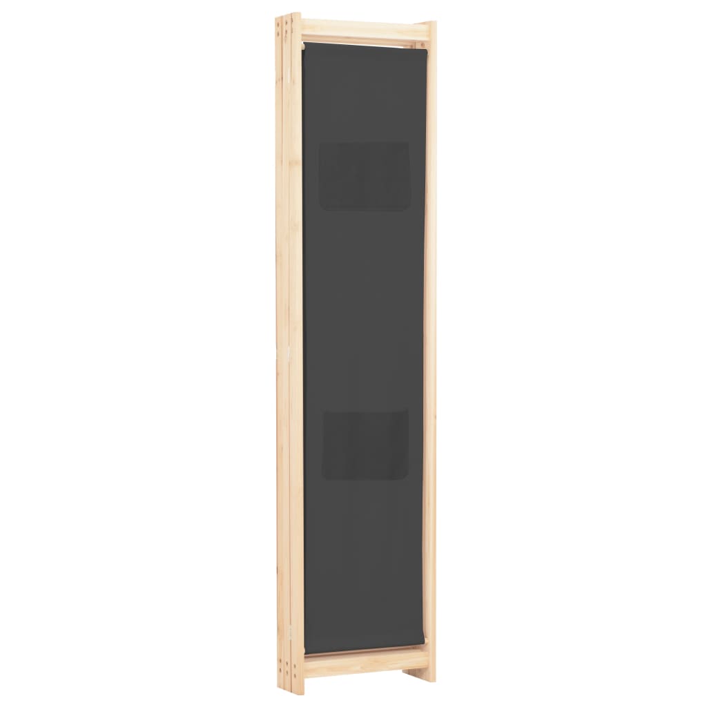5-teiliger Raumteiler Creme 200 x 170 x 4 cm Stoff