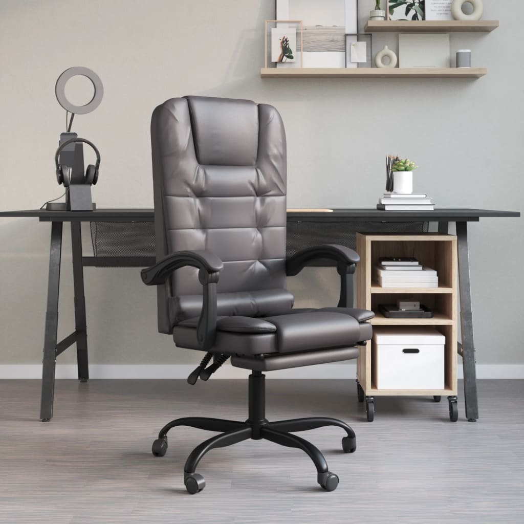 Bürostuhl mit Massagefunktion Schwarz Kunstleder