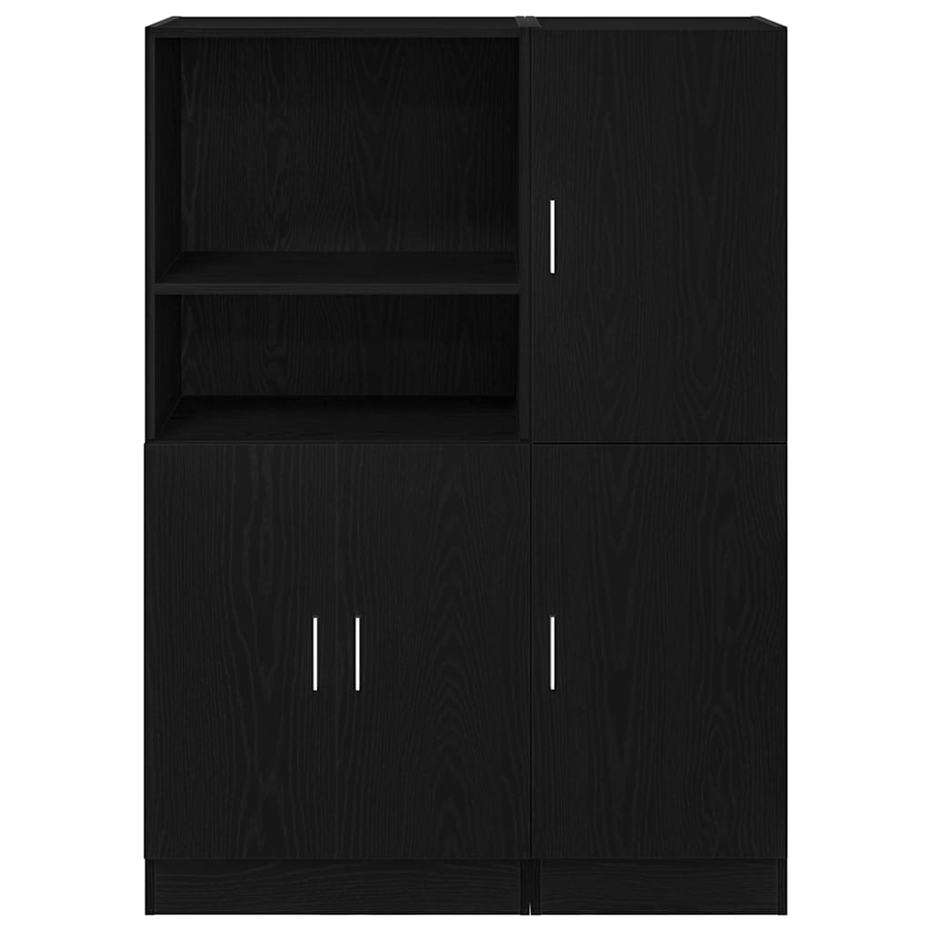 2-tlg. Küchenschrank-Set Weiß Holzwerkstoff
