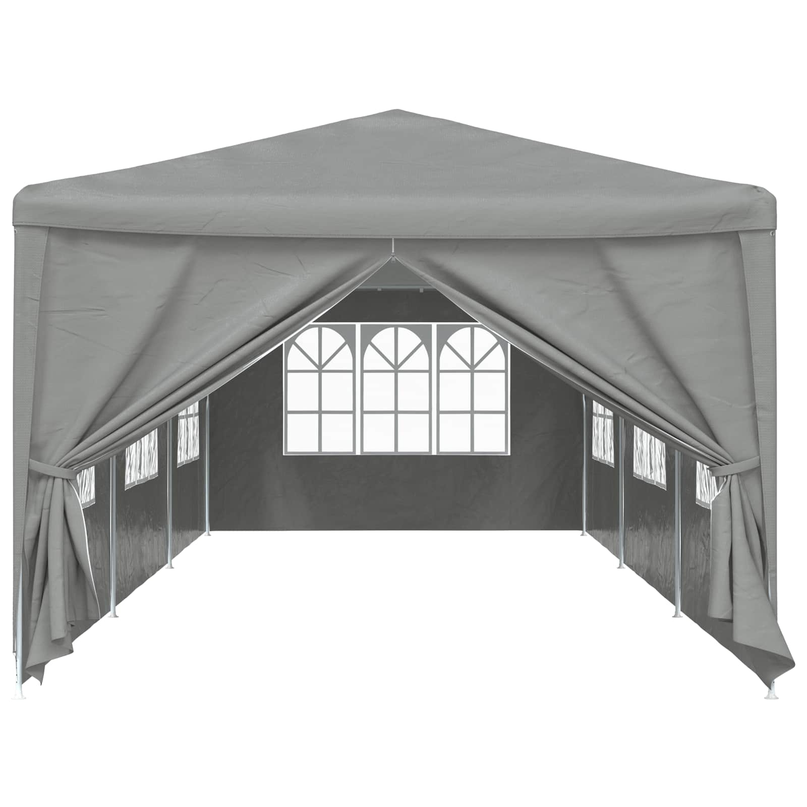 Party-Zelt 400 x 300 x 255 cm Rot PE und Stahl