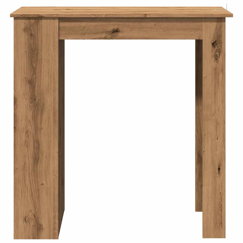 Bartisch mit Ablagefläche Weiß 102x50x103,5 cm Holzwerkstoff