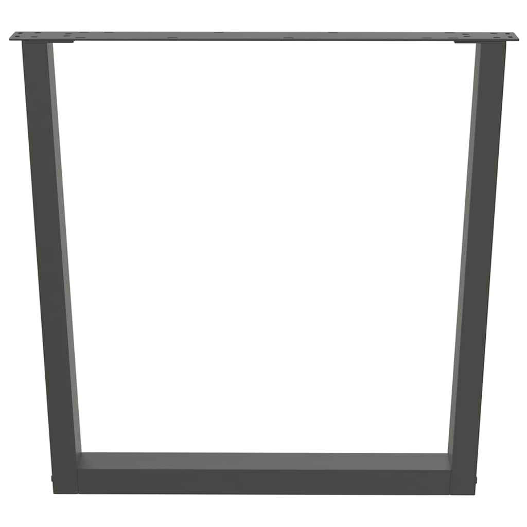Couchtischbeine V-Form 2 Stück Schwarz 30x(30-31,3) cm Stahl